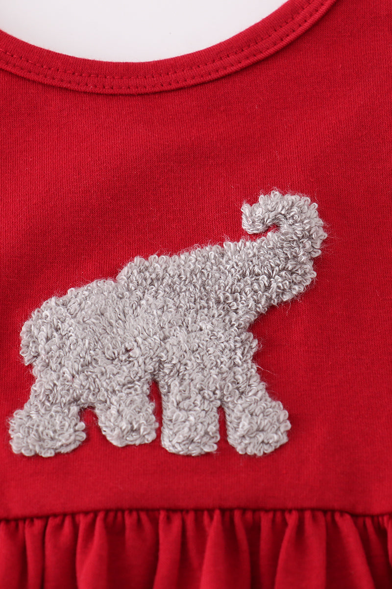 Conjunto de pantalones cortos con volantes y nudo francés con elefante de Alabama