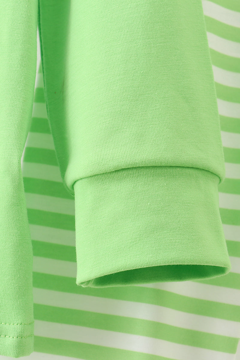 Green grinch embroidery pajamas set