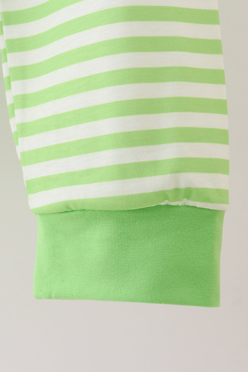 Green grinch embroidery pajamas set