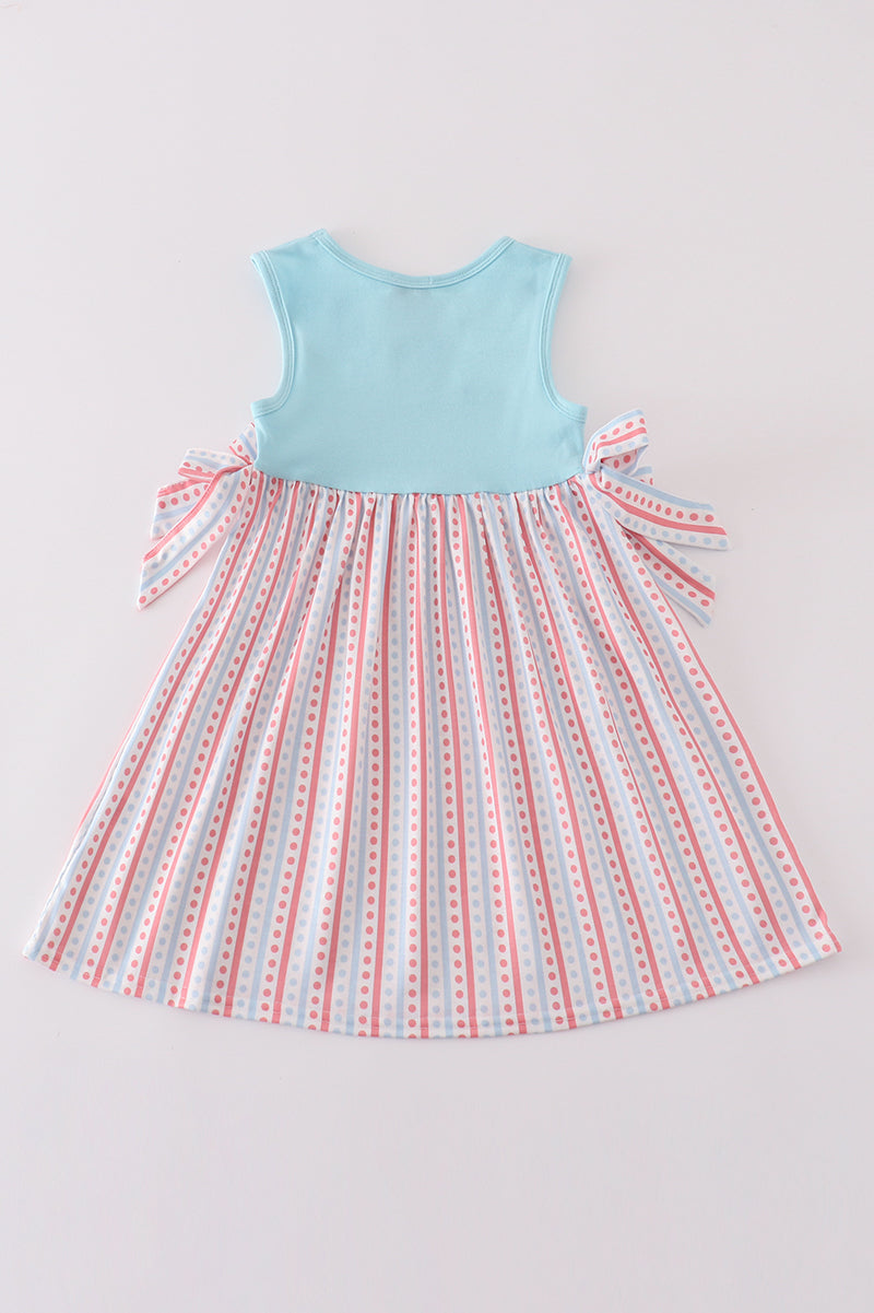 Blue whale embroidery girl dress - Ella Jane Lifestyle Boutique