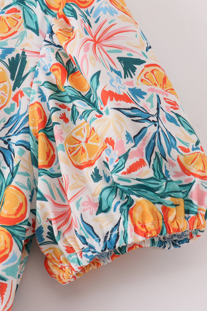 Citrus Bloom print mom dress - Ella Jane Lifestyle Boutique