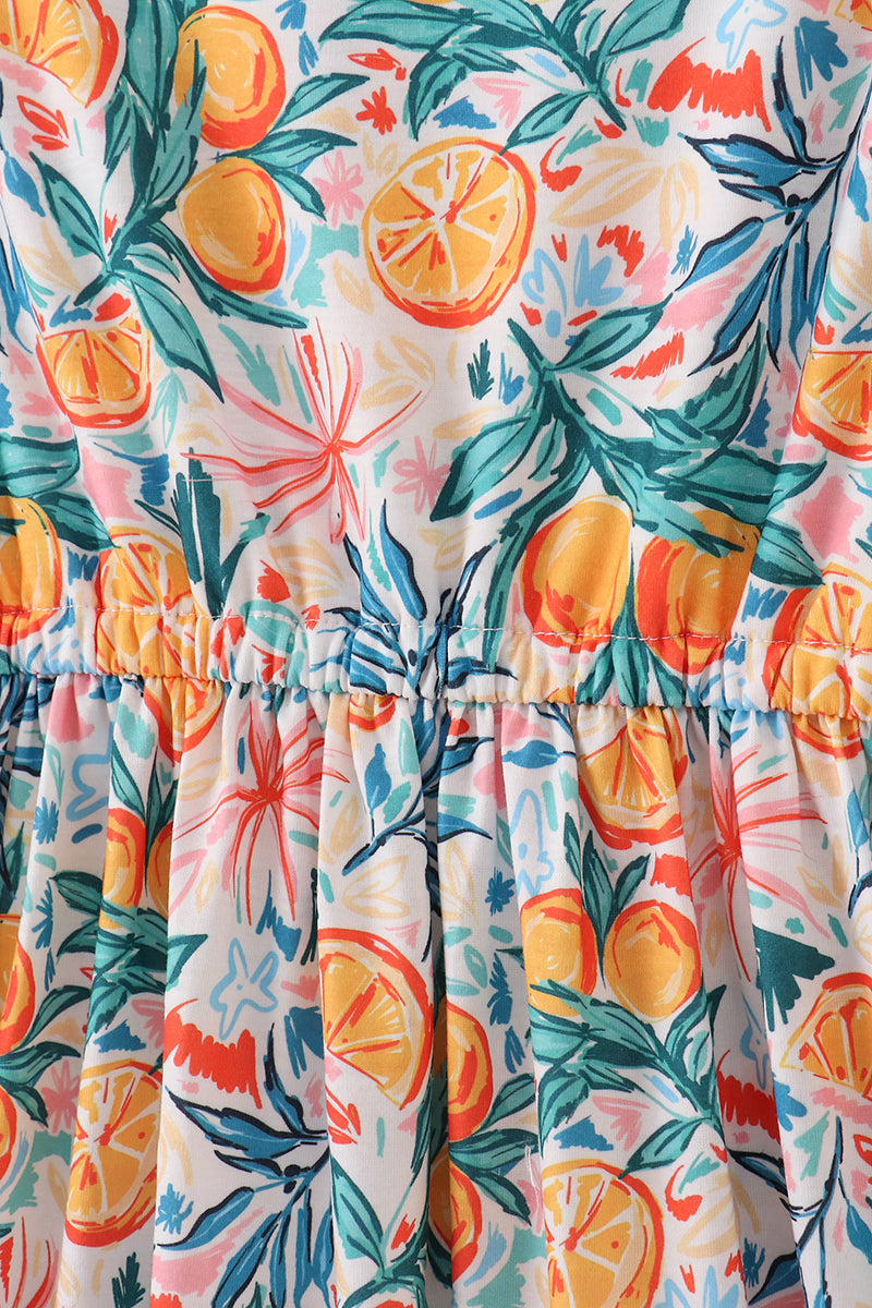 Citrus Bloom print mom dress - Ella Jane Lifestyle Boutique