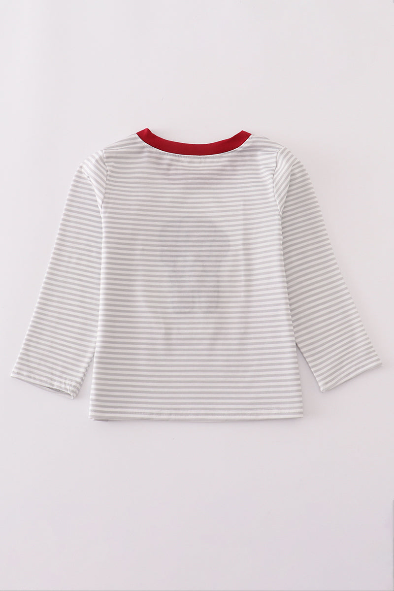 Alabama Polka Dot Elephant French Knot Boy Top