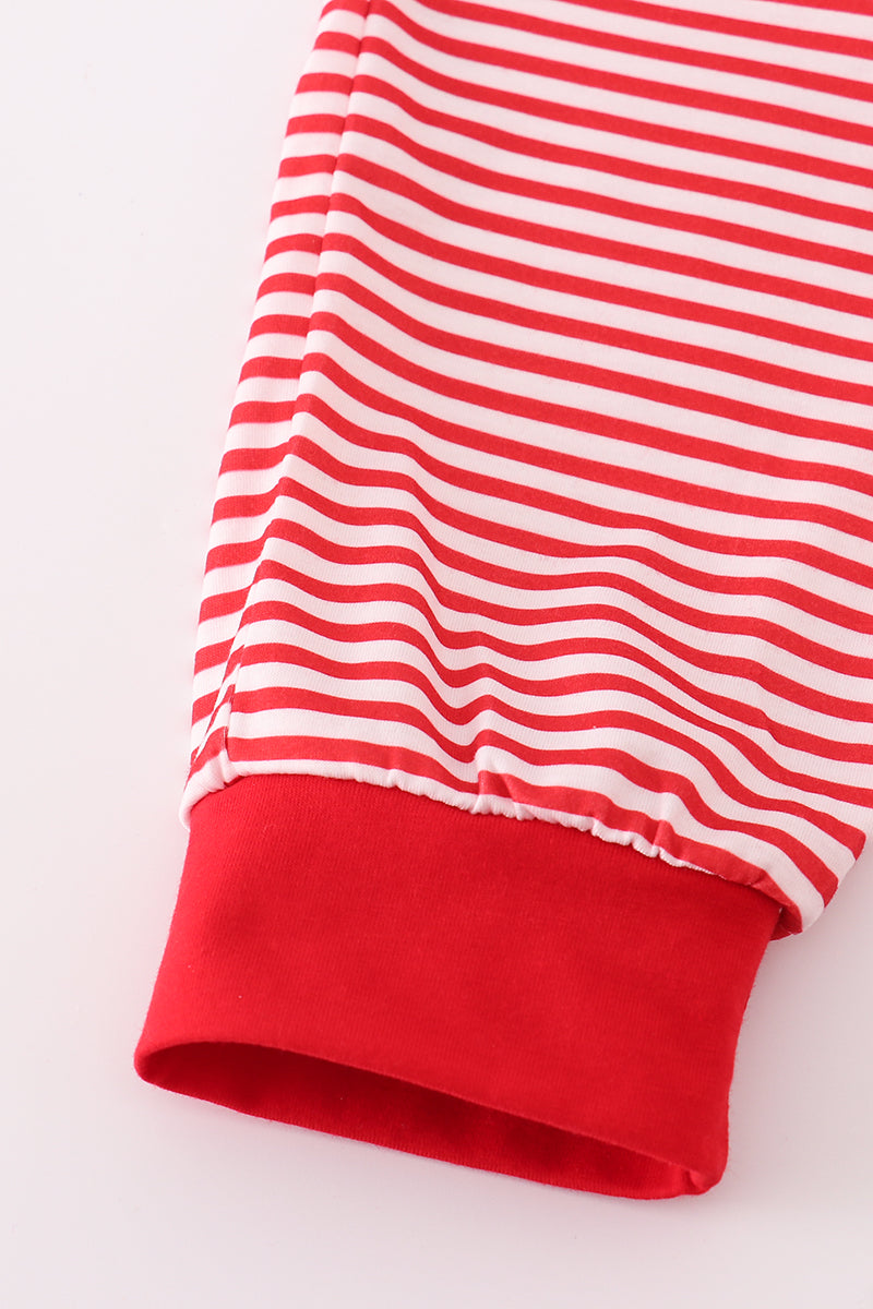 Georgia embroidery stripe pants set