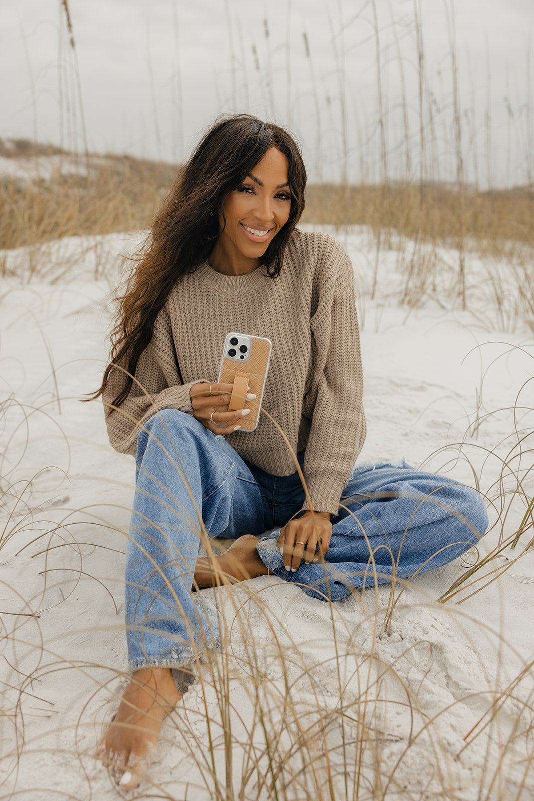 Sandstone Weave Wallet Phone Case