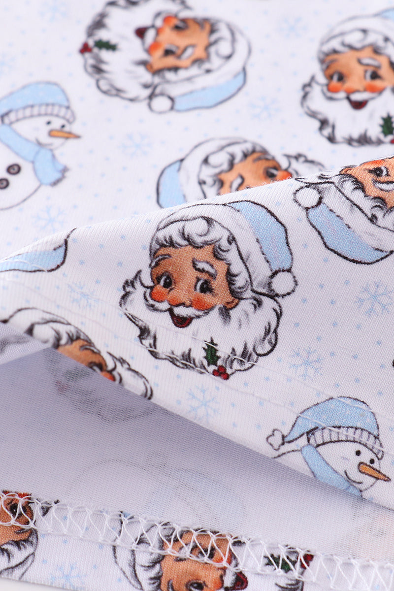 Premium blue christmas santa claus print boy pajama set - Ella Jane Lifestyle Boutique