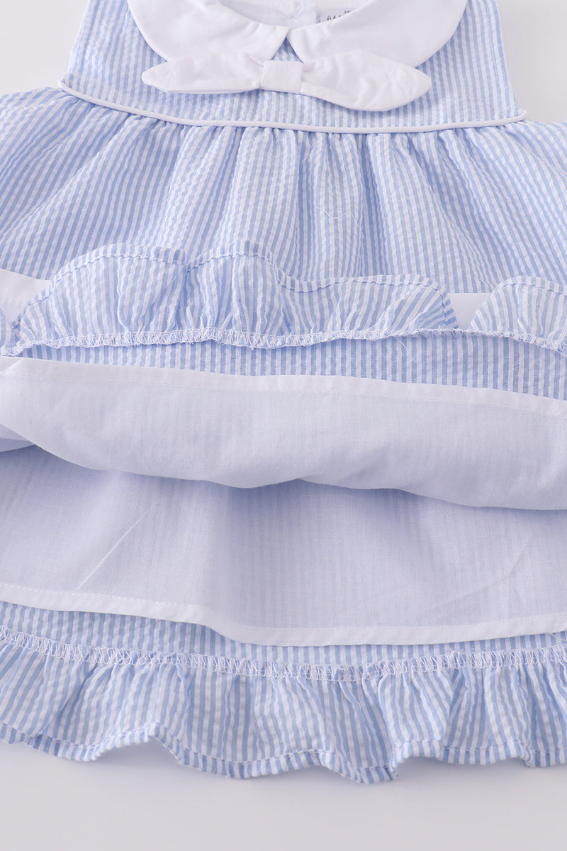 Premium Blue sailboat embroidery bloomer set - Ella Jane Lifestyle Boutique