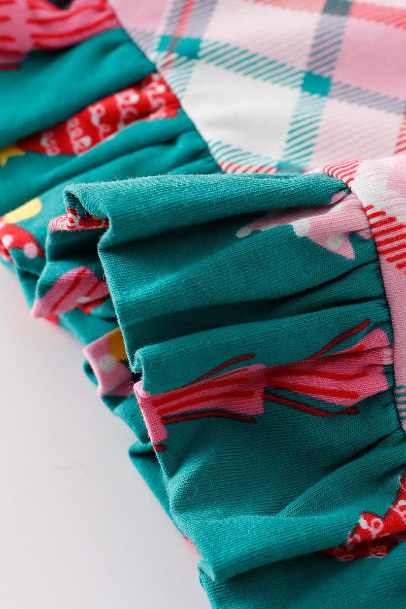 Platinum Pink plaid ruffle soft knitted blanket - Ella Jane Lifestyle Boutique