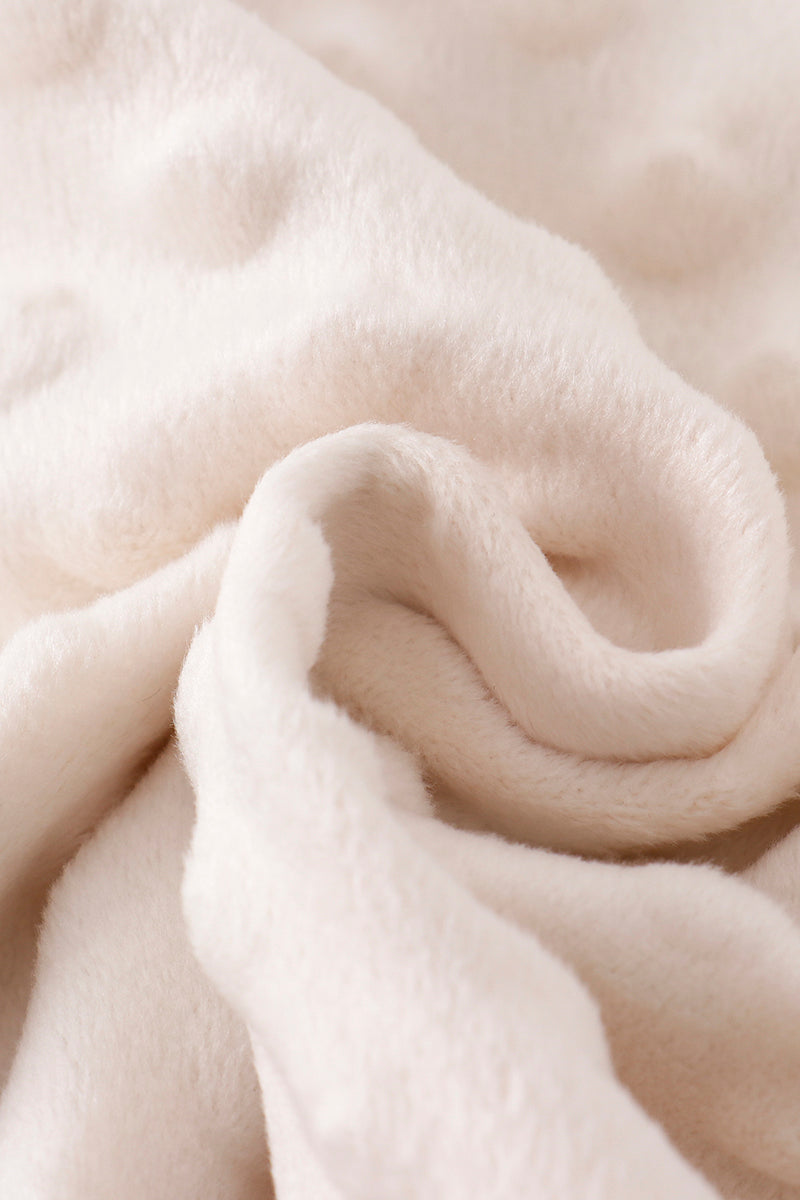 Platinum Pink plaid ruffle soft knitted blanket - Ella Jane Lifestyle Boutique