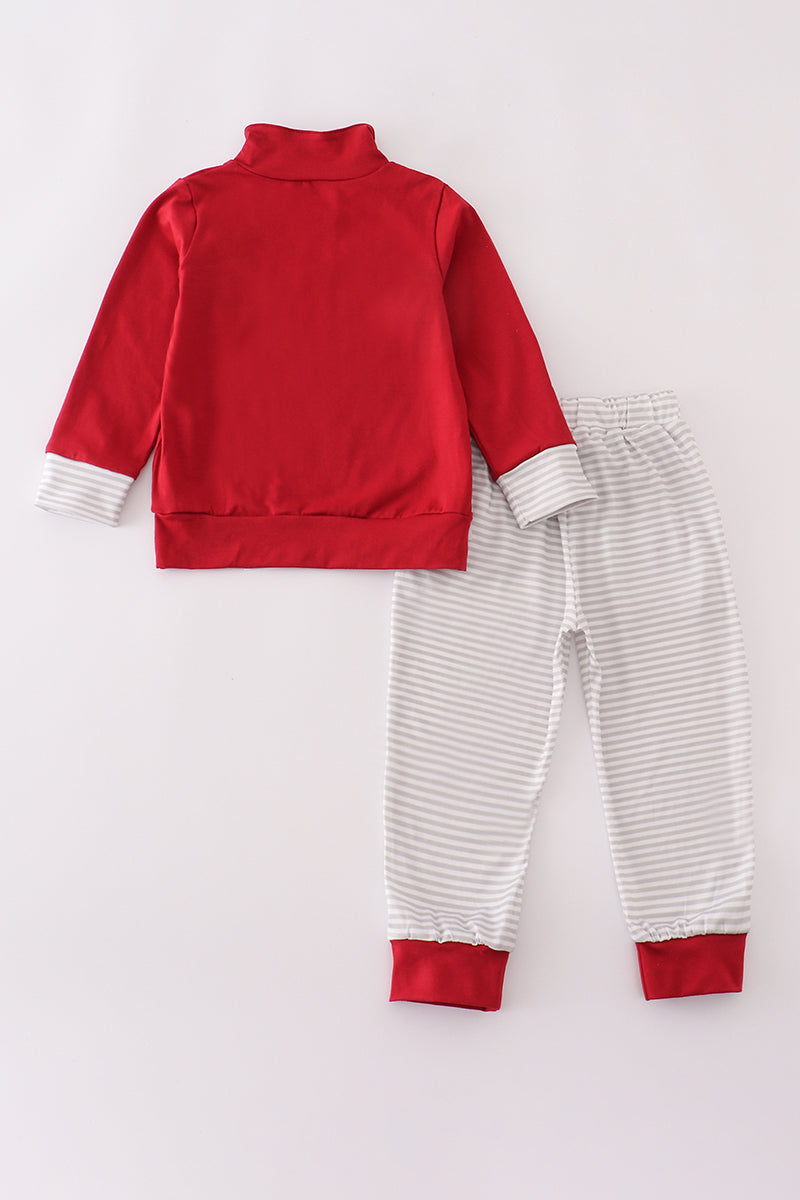 Conjunto de pantalón con nudo francés y estampado de elefante a rayas de Alabama
