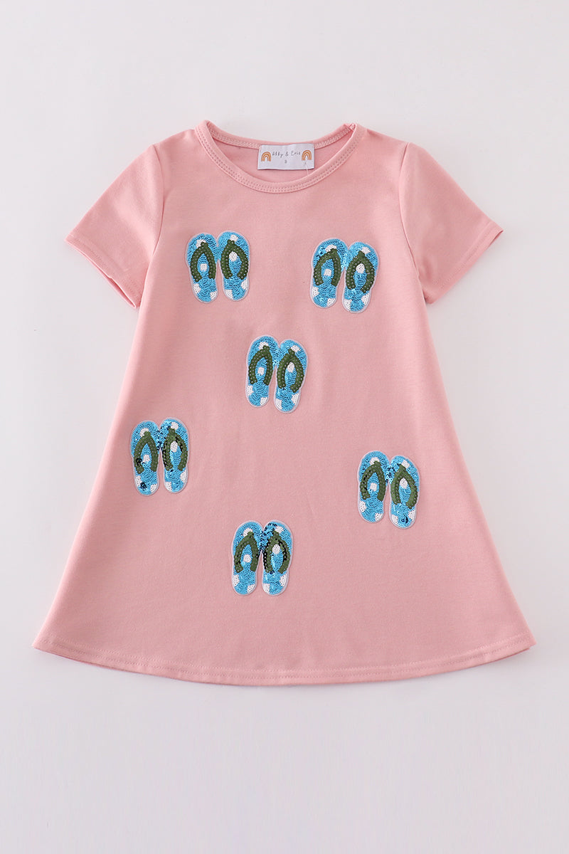 Teal slipper sequin mom&me dress - Ella Jane Lifestyle Boutique