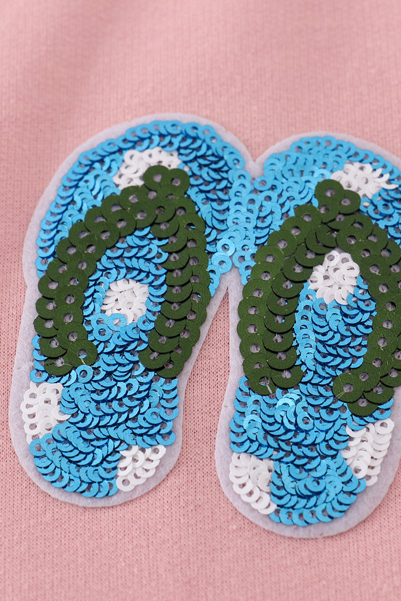 Teal slipper sequin mom&me dress - Ella Jane Lifestyle Boutique