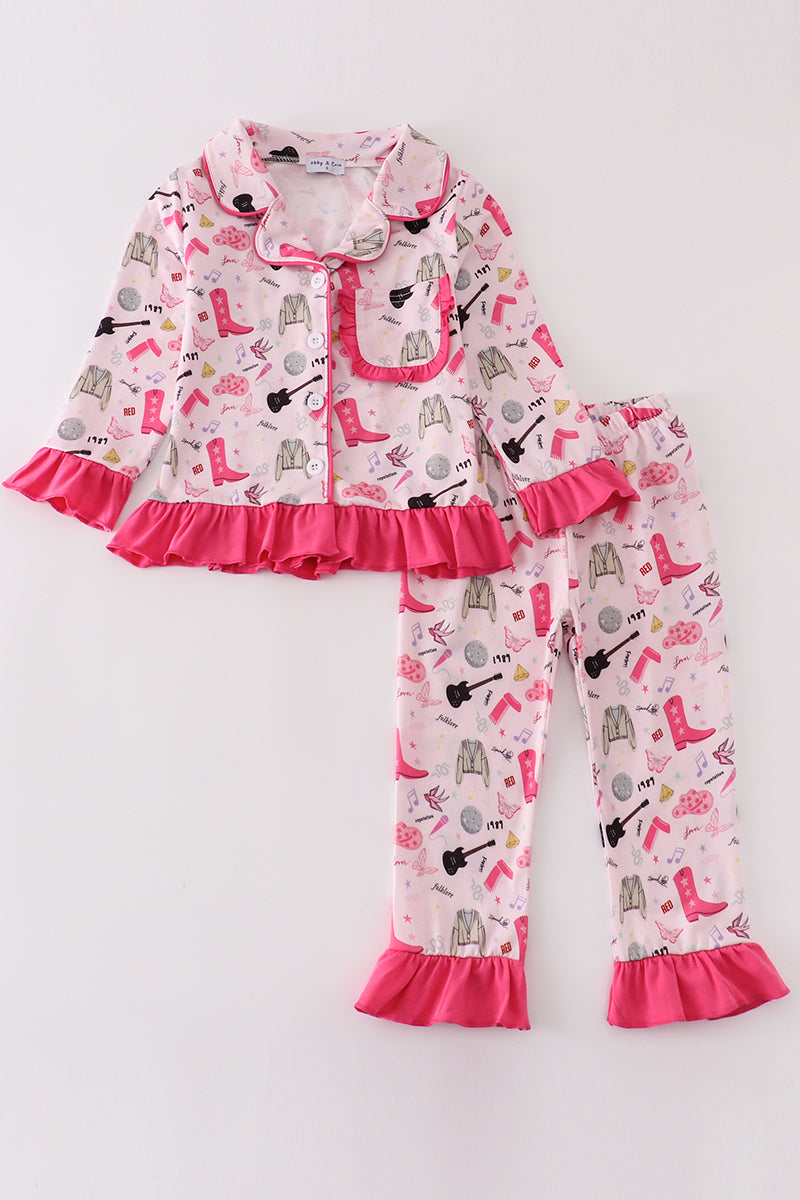 Magenta music fan mom&me pajamas set - Ella Jane Lifestyle Boutique