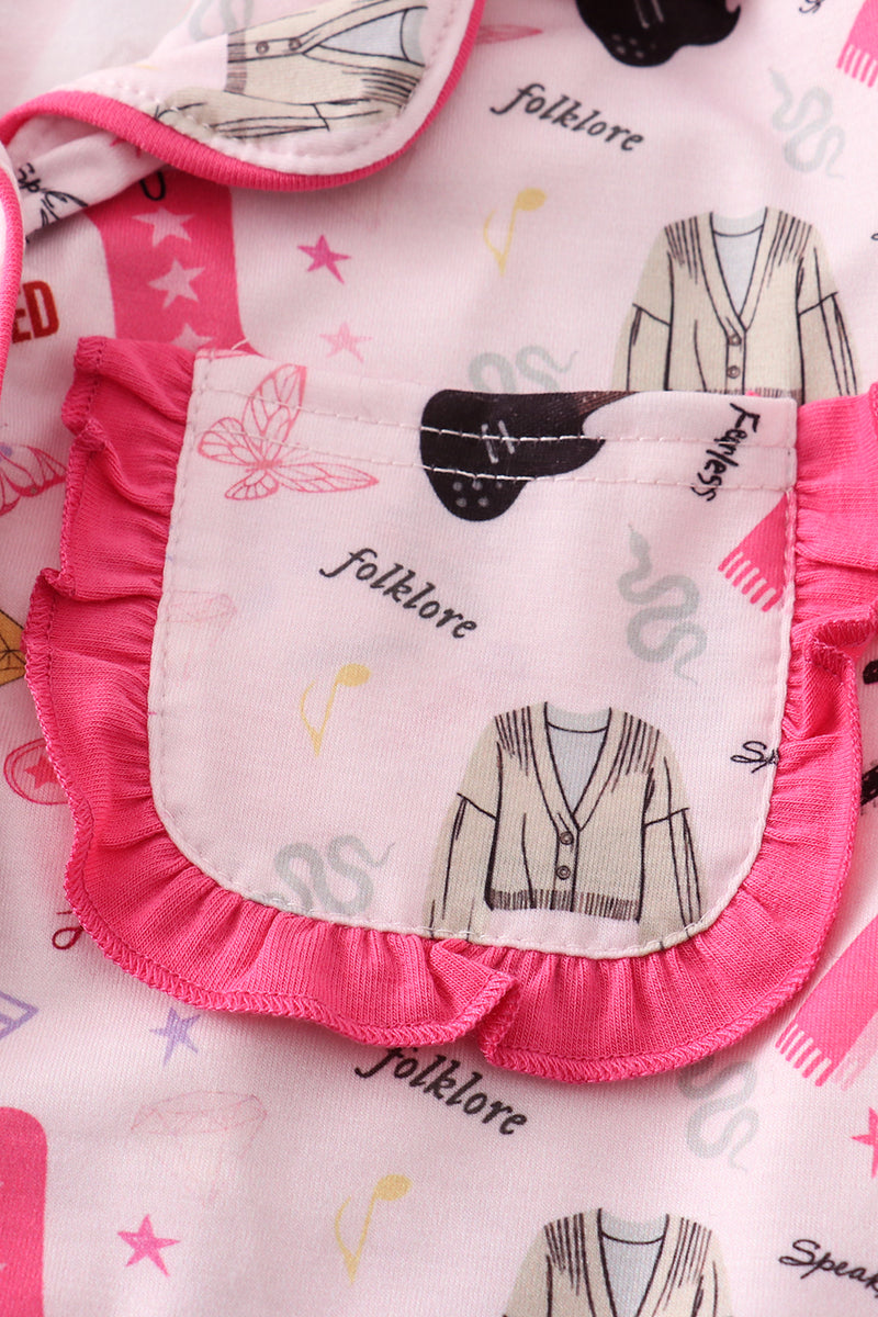 Magenta music fan mom&me pajamas set - Ella Jane Lifestyle Boutique