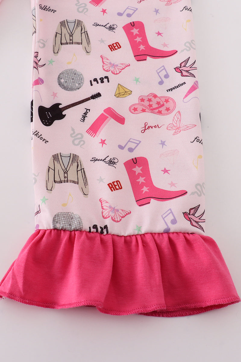 Magenta music fan mom&me pajamas set - Ella Jane Lifestyle Boutique