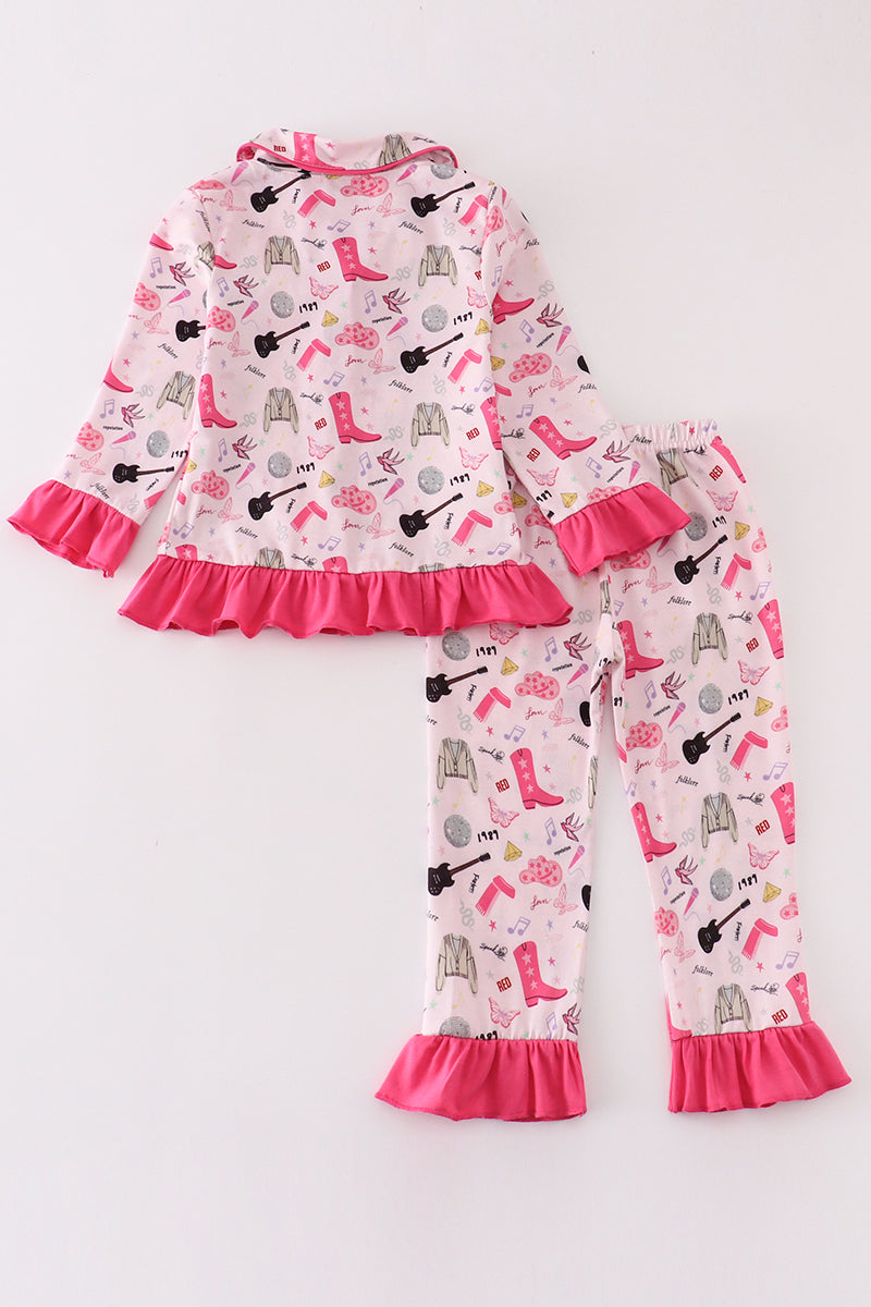 Magenta music fan mom&me pajamas set - Ella Jane Lifestyle Boutique