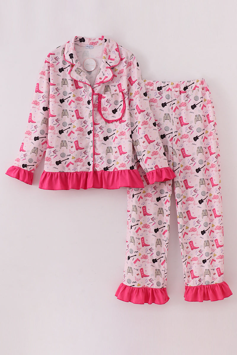 Magenta music fan mom&me pajamas set - Ella Jane Lifestyle Boutique