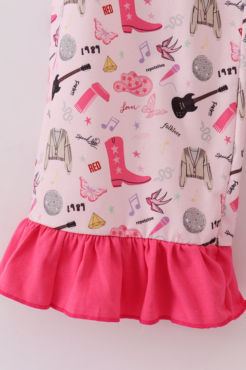 Magenta music fan mom&me pajamas set - Ella Jane Lifestyle Boutique