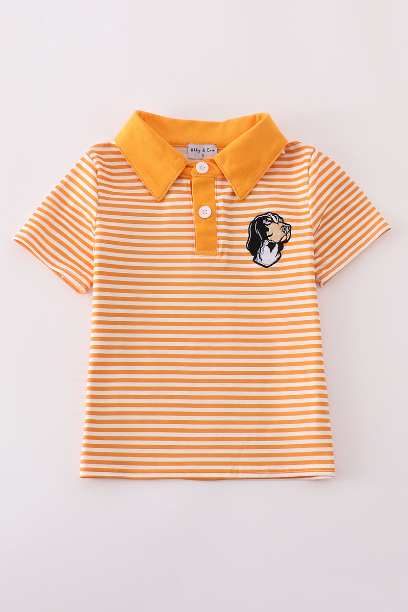 Camisa naranja de rayas con apliques de Tennessee