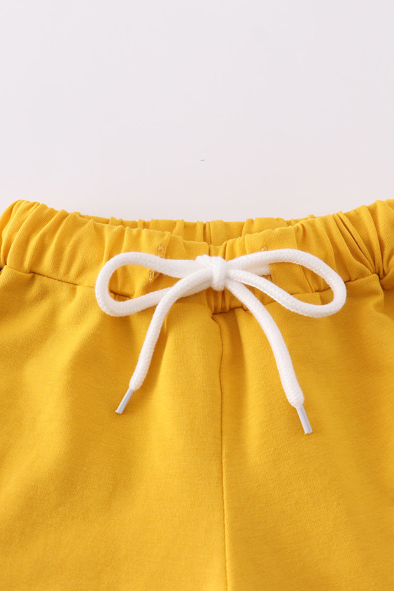 Conjunto de pantalones cortos con purpurina dorada y morada del LSU GAME DAY