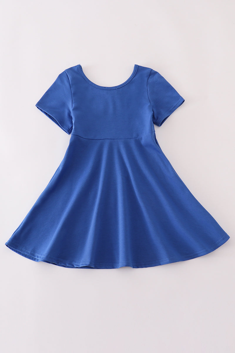 Blue football sequin dress