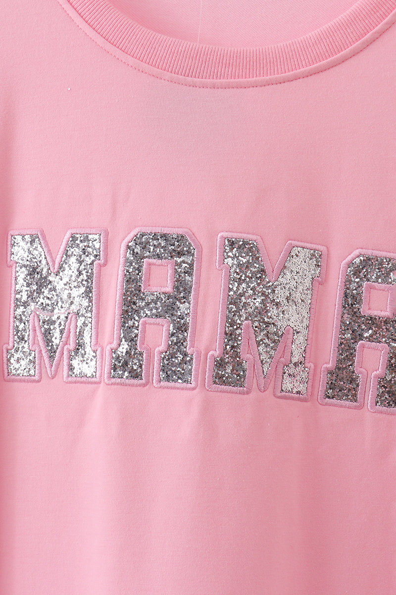 Pink Nutcracker glitter mom&me top