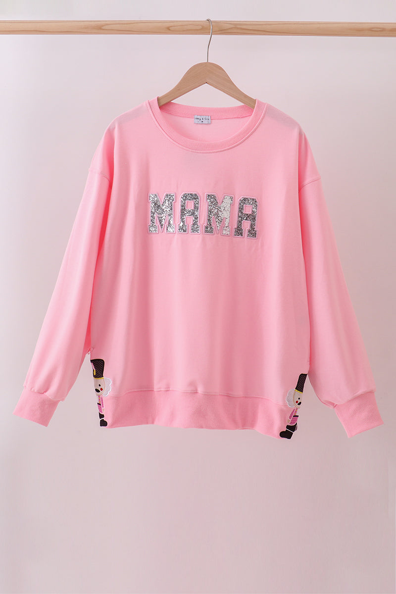 Pink Nutcracker glitter mom&me top
