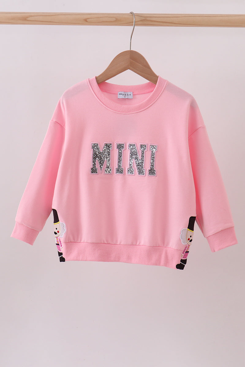 Pink Nutcracker glitter mom&me top