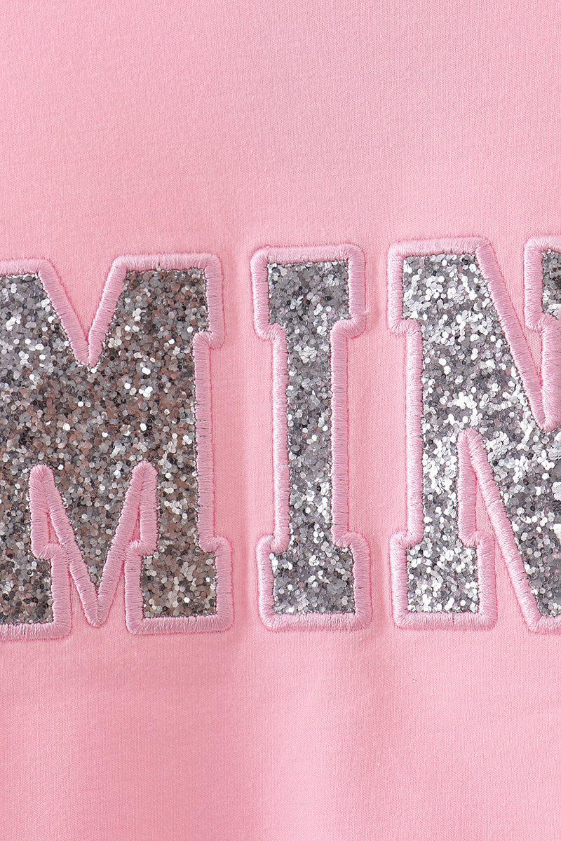 Pink Nutcracker glitter mom&me top