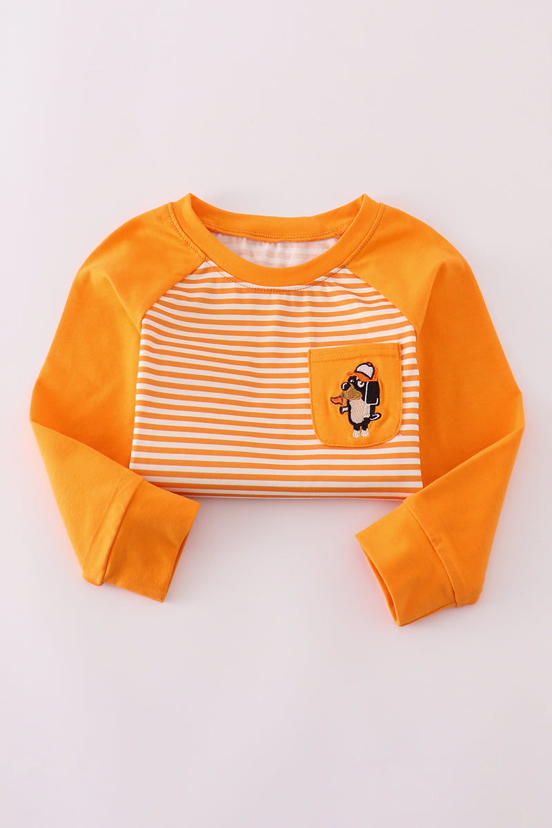 Top de rayas con apliques naranja Tennessee Go Vols