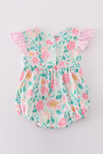 Pastel petal charm rose embroidery girl bubble - Ella Jane Lifestyle Boutique