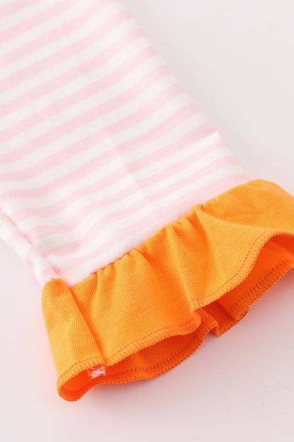 Pink stripe pumpkin applique girl set - Ella Jane Lifestyle Boutique