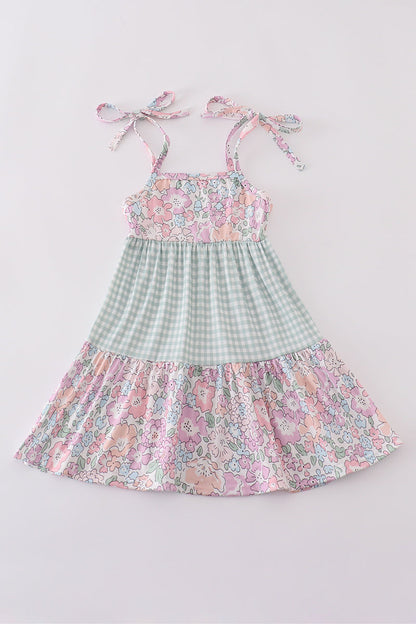 Garden gingham mom&me tiered dress - Ella Jane Lifestyle Boutique