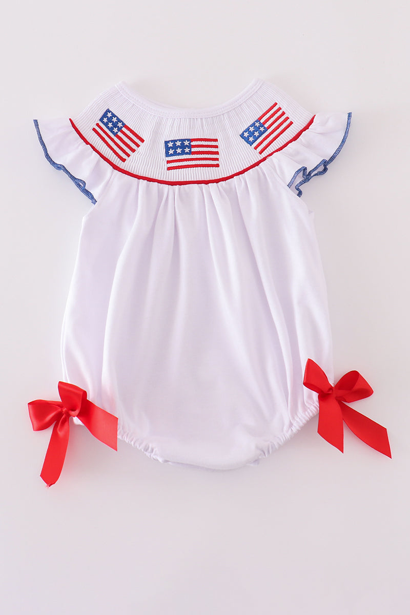 Flag embroidery bow bubble