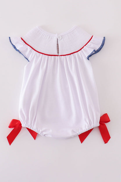 Flag embroidery bow bubble