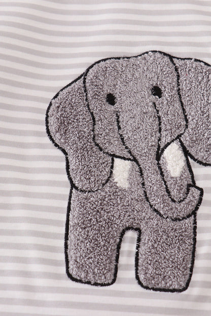 Alabama Polka Dot Elephant French Knot Boy Top