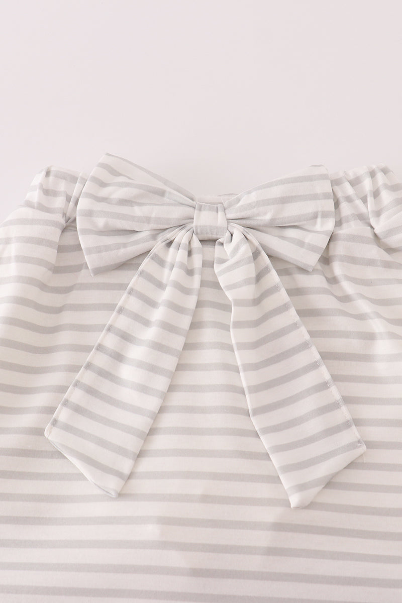 Rust Texas Embroidery Bow Girl’s Skort Set