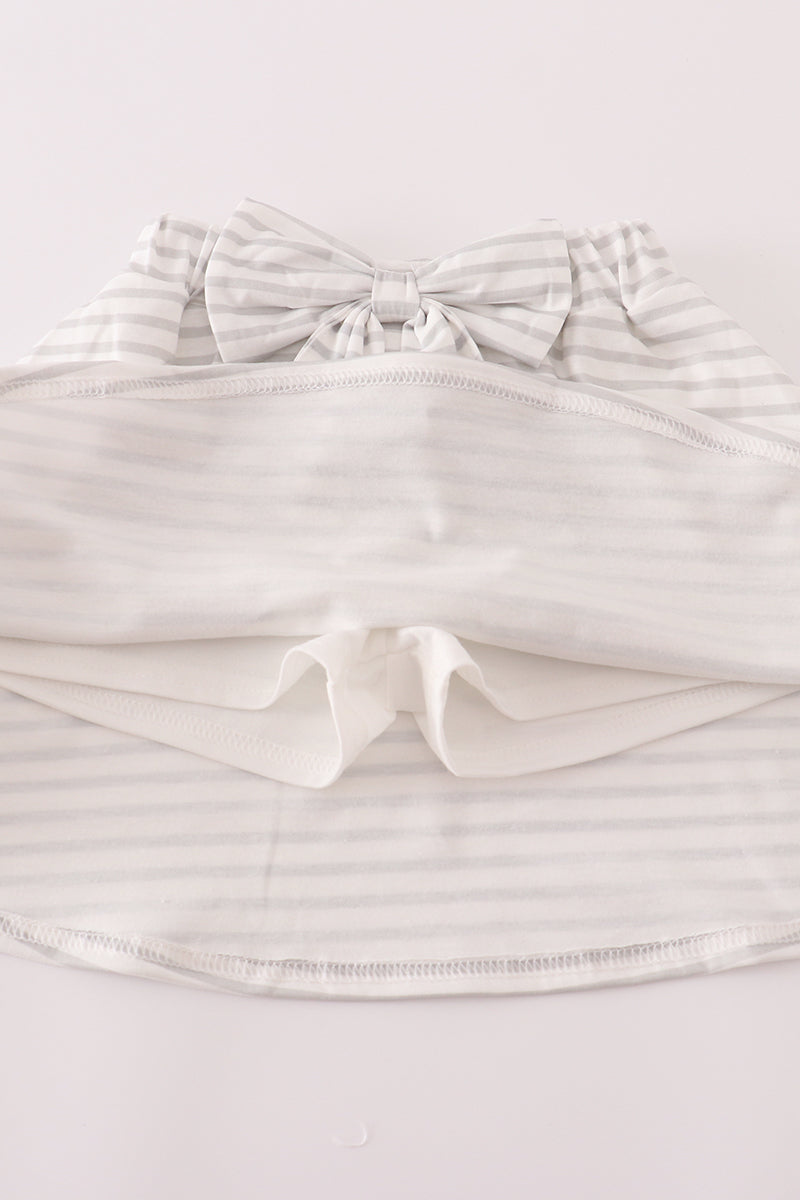 Rust Texas Embroidery Bow Girl’s Skort Set