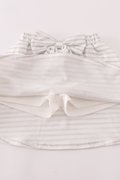 Rust Texas Embroidery Bow Girl’s Skort Set