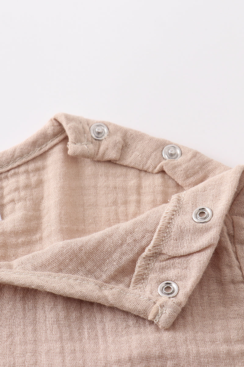 Premium Beige muslin boy shorts set - Ella Jane Lifestyle Boutique