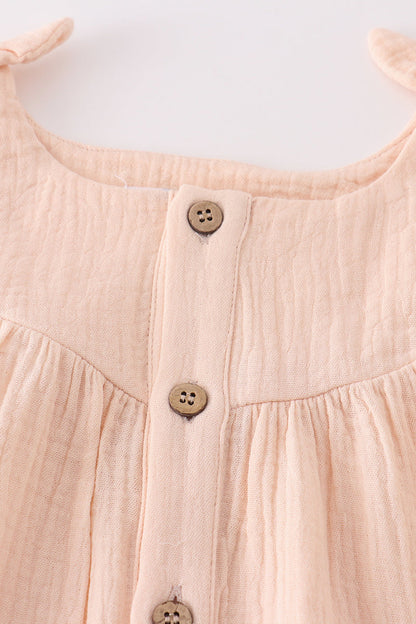 Premium Apricot muslin bow shorts set - Ella Jane Lifestyle Boutique