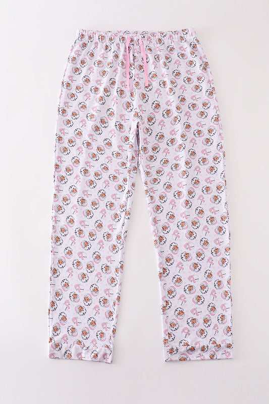 Premium pink christmas santa claus print women pajama pants - Ella Jane Lifestyle Boutique