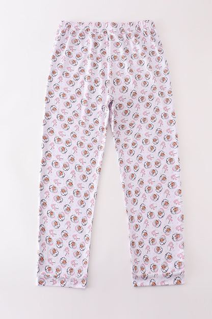 Premium pink christmas santa claus print women pajama pants - Ella Jane Lifestyle Boutique