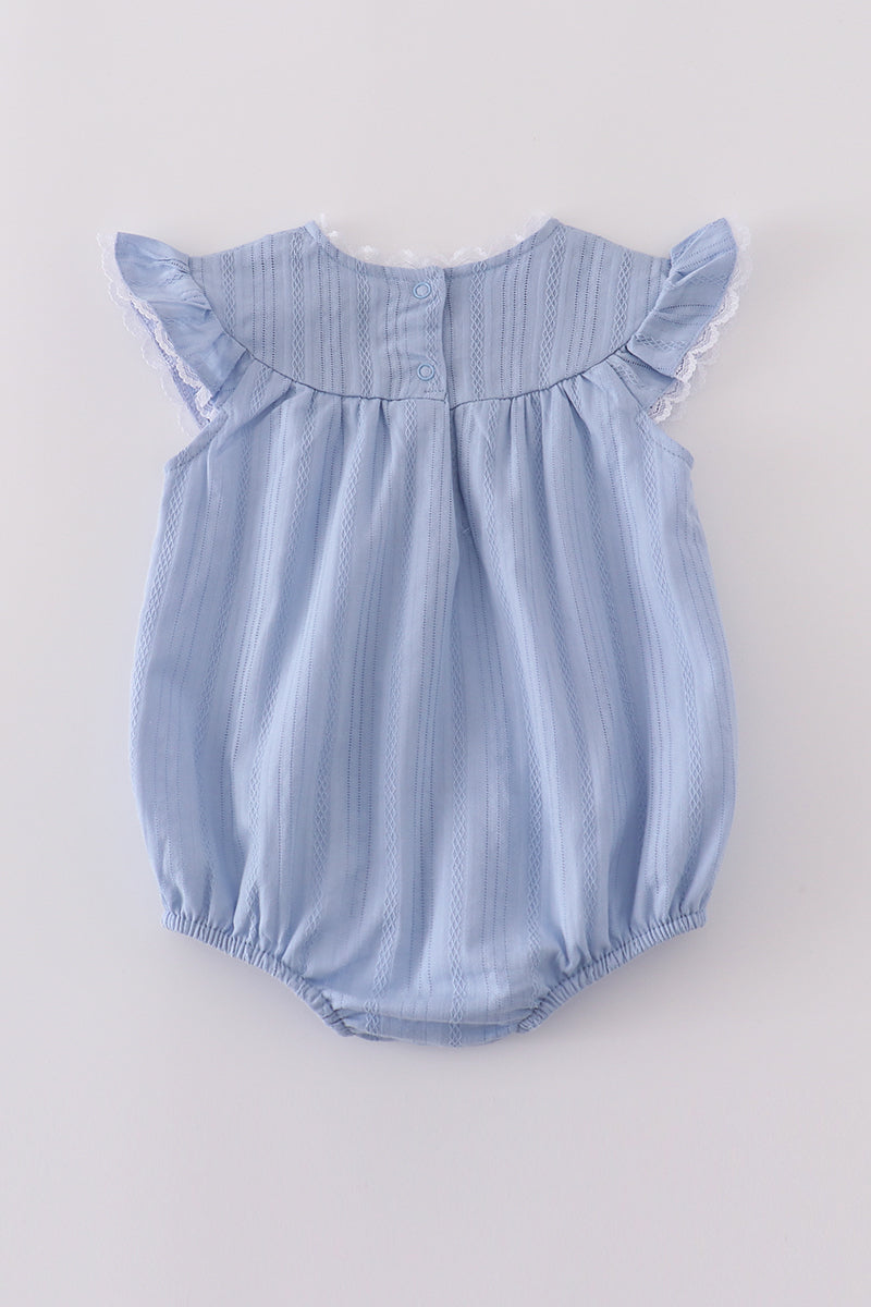 Premium blue cross embroidery bubble - Ella Jane Lifestyle Boutique