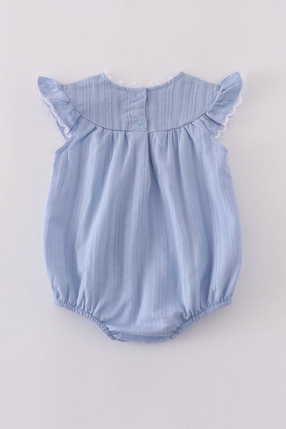 Premium blue cross embroidery bubble - Ella Jane Lifestyle Boutique