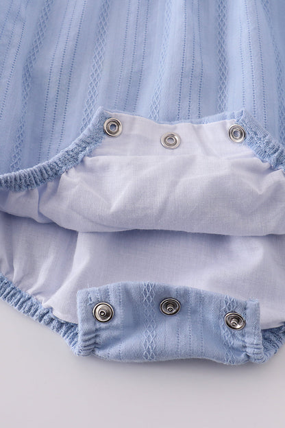 Premium blue cross embroidery bubble - Ella Jane Lifestyle Boutique
