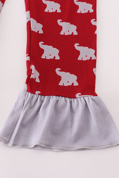 Alabama roll tide elephant print bamboo pajamas set