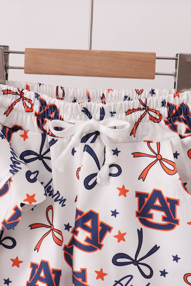 Auburn Scalloped Shorts Girls Set
