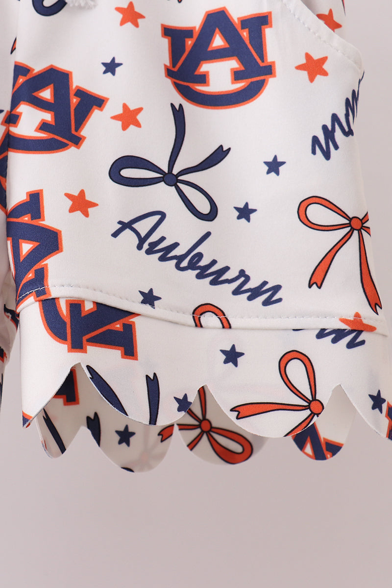 Auburn Scalloped Shorts Girls Set