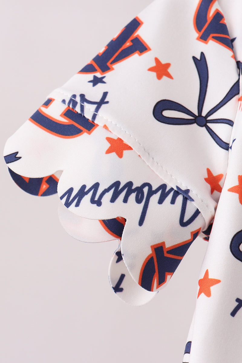 Auburn Scalloped Shorts Girls Set